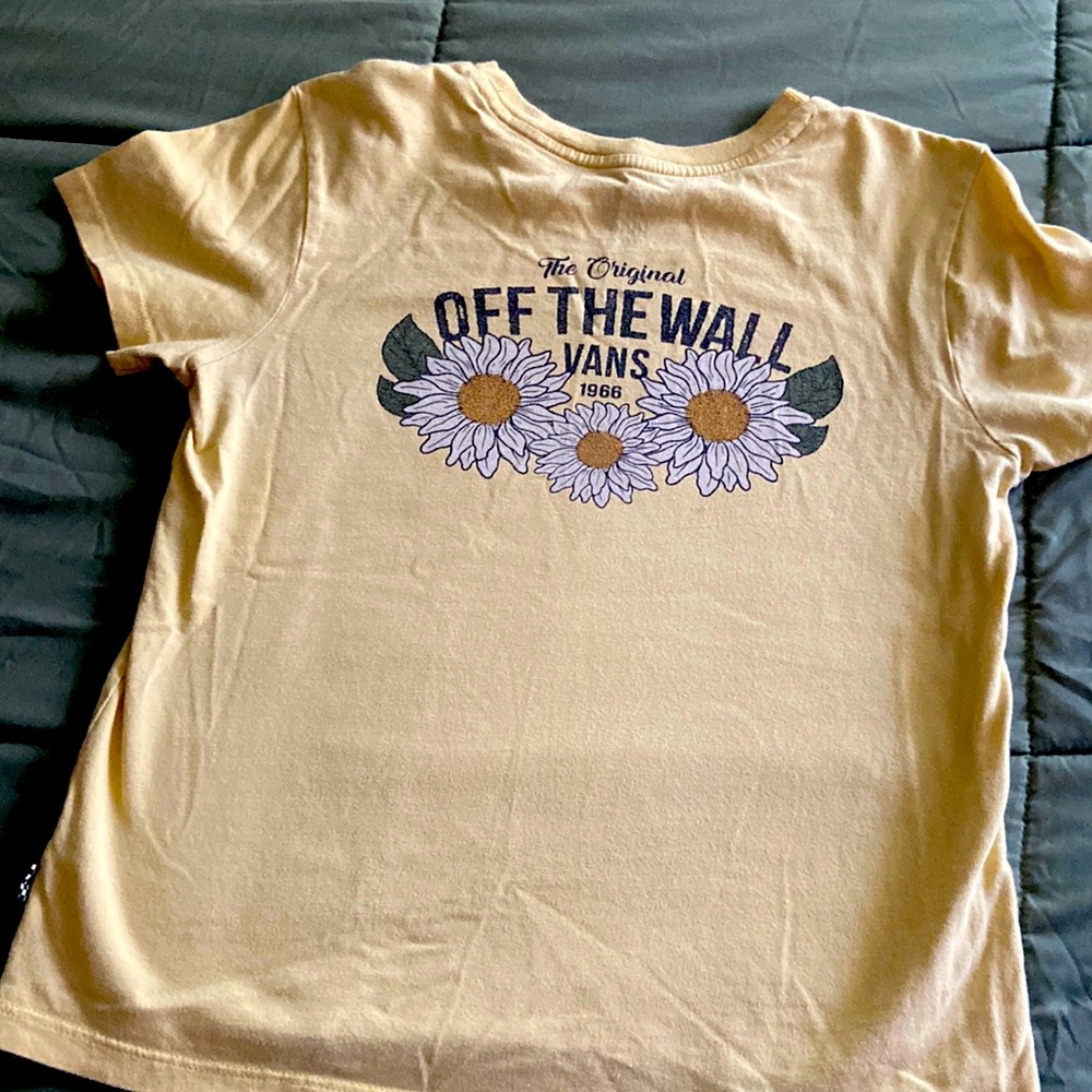 Vans yellow daisy womens tee